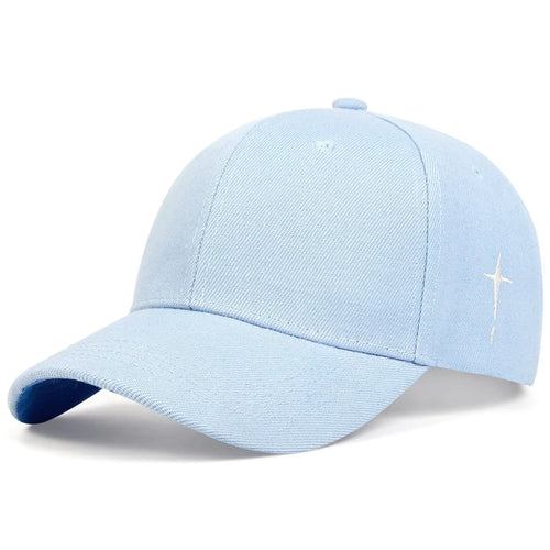 Unisex Simple Black Baseball Cap Solid Color Golf Hat Cotton Snapback