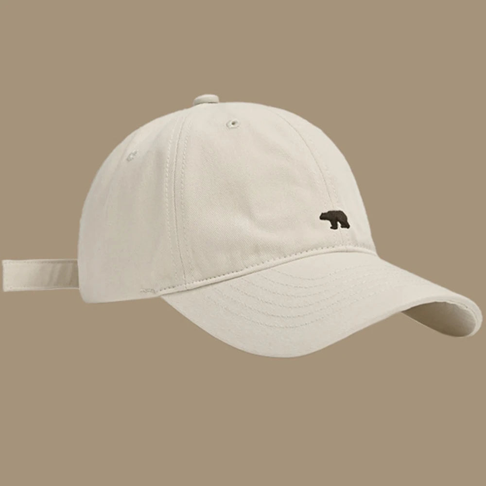 Fashionable Retro Polar Bear Embroidered Baseball Cap For Women