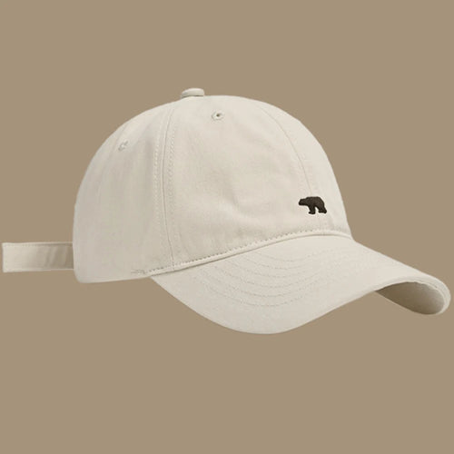 Fashionable Retro Polar Bear Embroidered Baseball Cap For Women