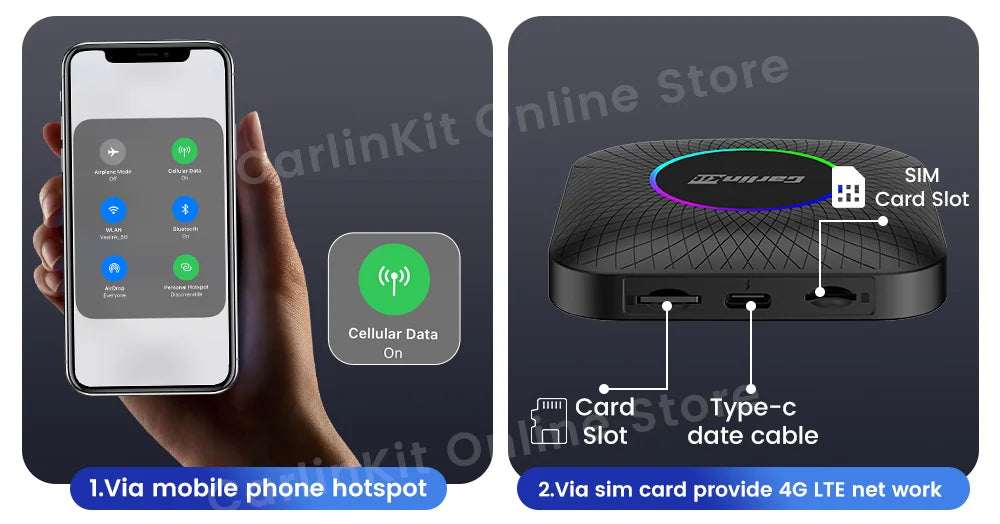 CarlinKit Android 13 Tv Box 8 Core CarPlay Android Auto Wireless Adapter Support Toyota Youtube Netfilx IPTV Spotify