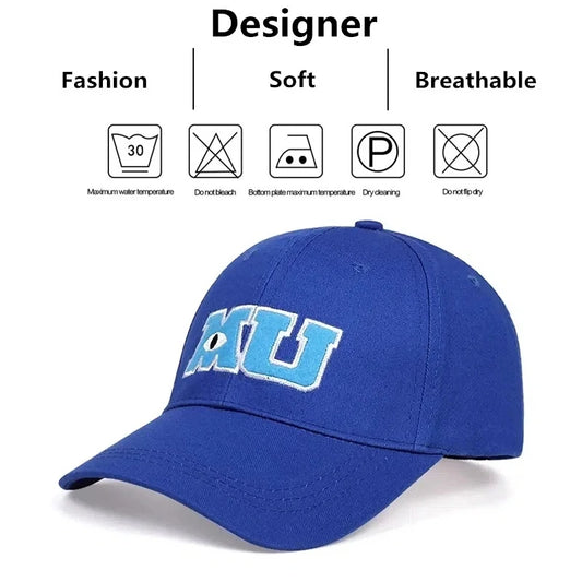 Comic Baseball Cap Men Adult Unisex Cotton MU Embroidery Big Eye Cap