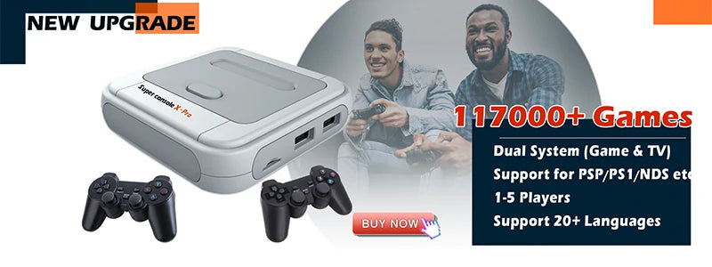Kinhank Video Games Consoles Super Console X Cube Retro Game Console with 60,000+ Classic Games Compatible with PSP/PS1/DC,Etc