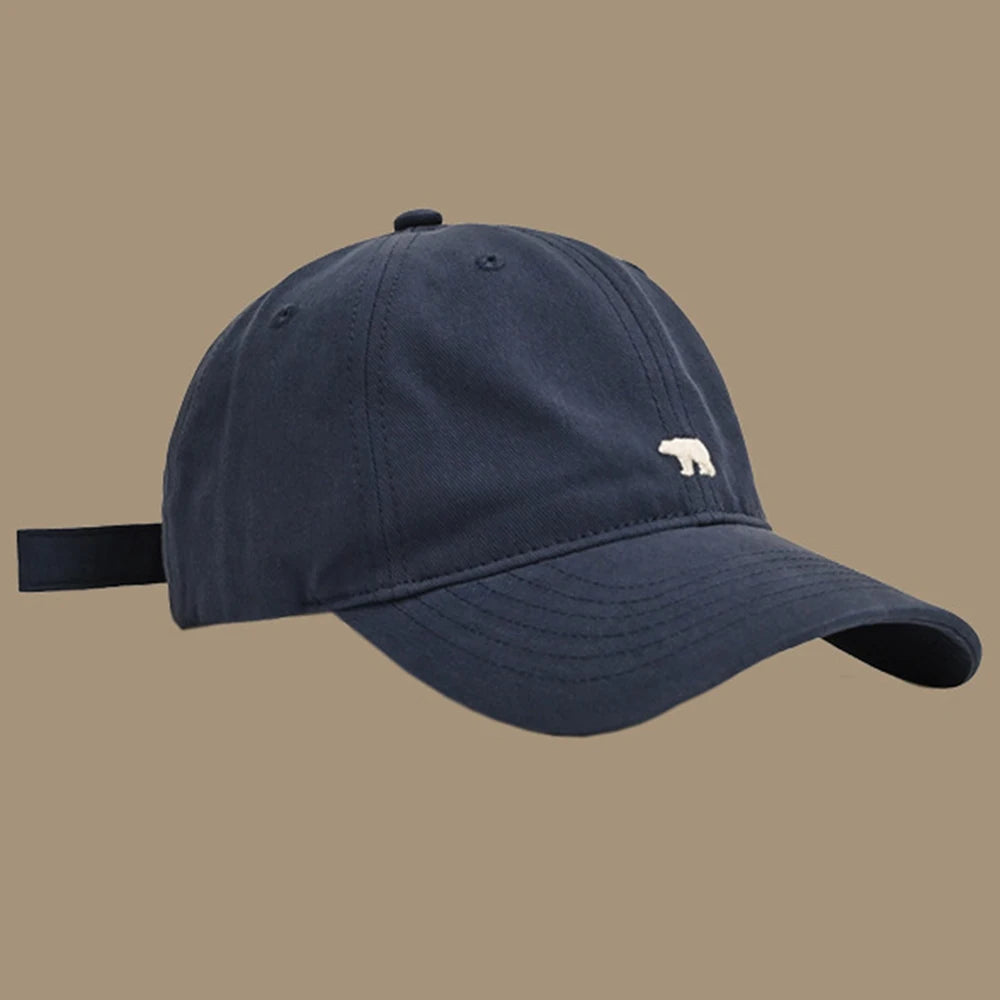 Fashionable Retro Polar Bear Embroidered Baseball Cap For Women