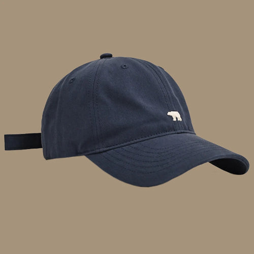 Fashionable Retro Polar Bear Embroidered Baseball Cap For Women