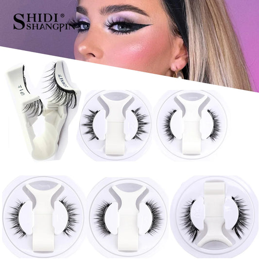 1 Pair Magnetic False Eyelashes Handmade 3D Natural False Eyelashes Reusable Magnetic Eyelashes Tweezers Set Makeup Tools