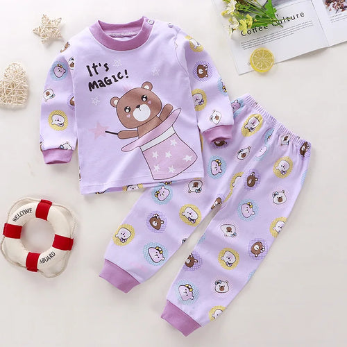 2024 New Baby Cotton Home Clothes Children's Class Suit Boys Girls