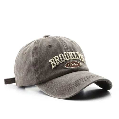 Retro brooklyn Letter Embroidery Baseball Caps Spring Summer Men Women