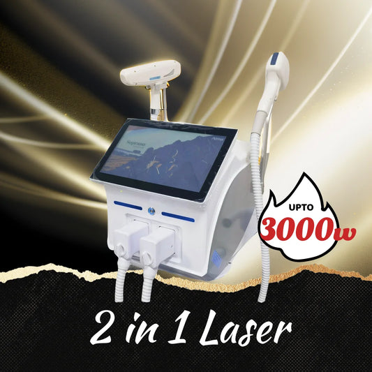 2 IN 1 NEW Ice Titanium Diode Laser Hair Removal Machine ND：YAG Picosecond Tattoo Removal Machine 4000w