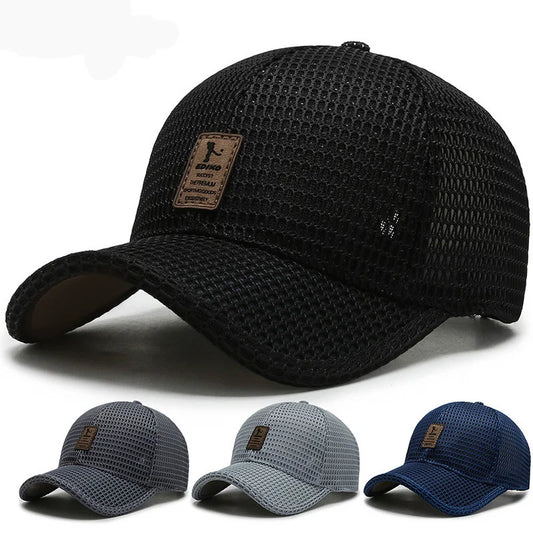 Men'S New Fashion Baseball Cap Summer Breathable Full Net Shade