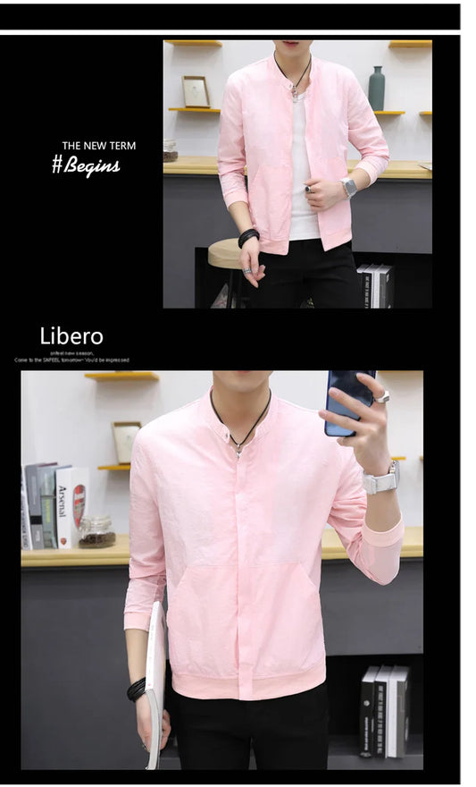 2024 Summer Student Rain Jacket Men Women Sun Protection Fishing Hunting Quick Dry Ice Silk Outdoor Windbreaker Jacket Men
