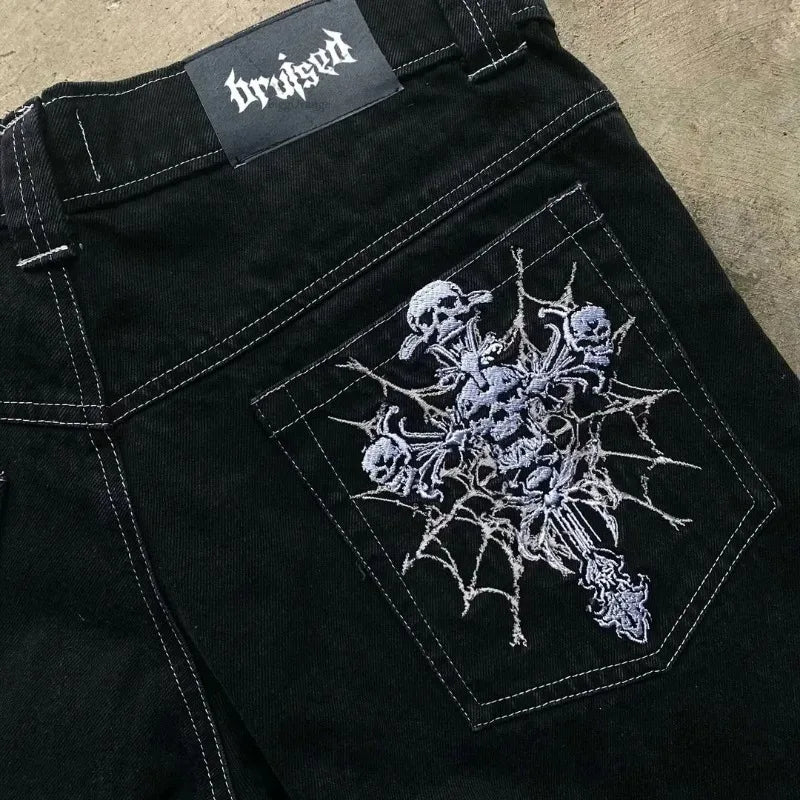 American Street Hip-hop Punk Rock Fashion Versatile Jeans Men Harajuku
