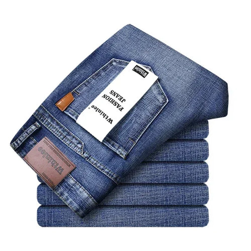 2025 Fashion Four Seasons Classic Blue Black Work Denim Trousers