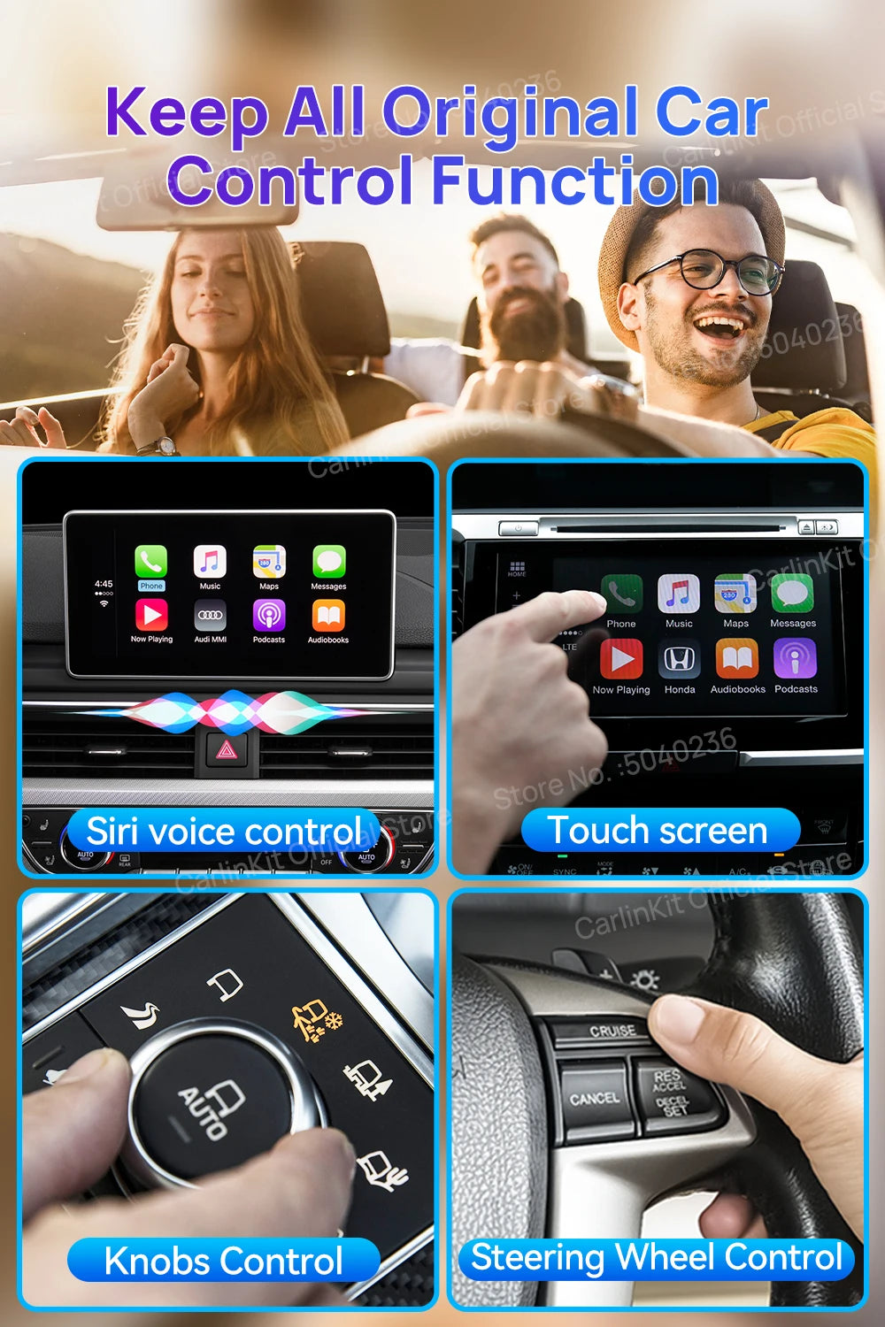 Carlinkit CarPlay Video Box LED Android 13 Wireless Android Auto SM6225 660 8-Core CarPlay Ai Box Support YouTube IPTV 512GB SD