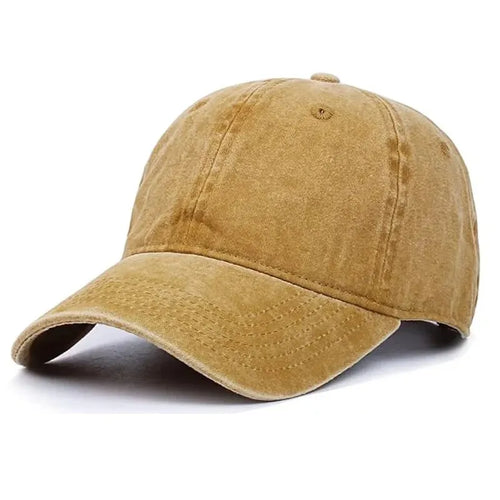 Unisex Baseball Cap Vintage Washed Cotton Fits Men Women Washed Denim