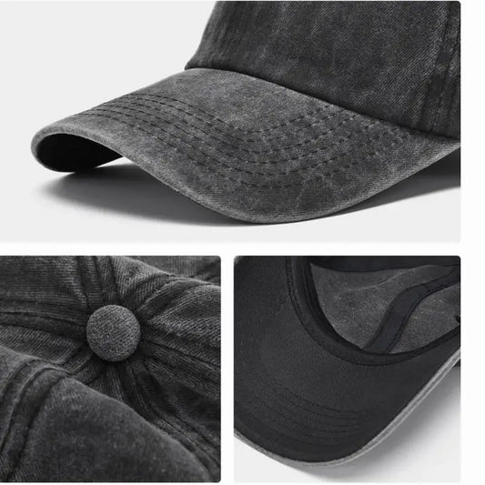 Baseball Cap Washed Cotton Men Women Snapback Hat Vintage Hip Hop Caps