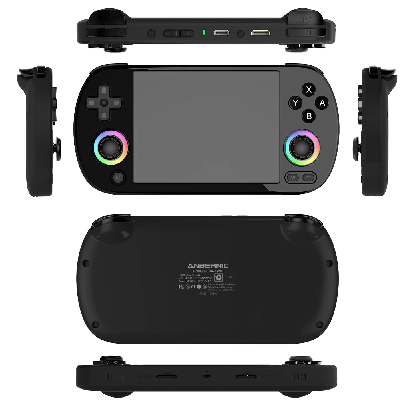 ANBERNIC RG40XX H Retro Handheld Game Console 4.0 inch IPS Linux 64-bit RGB Joystick Video Gaming Player Support HDMI Connection