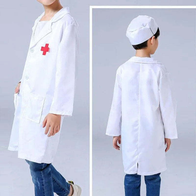 New Kids Cosplay Clothes Boys Girls Doctor Nurse Uniforms Fancy