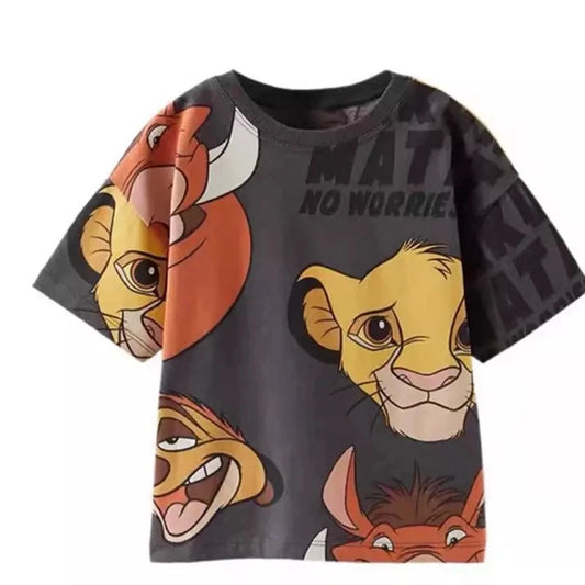 Minnie Print T-shirts For Girls New Summer Costume Short Sleeve Tees Children Cartoon Print Round Neck Base Shirt Cute Tops