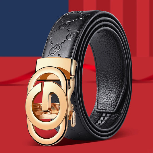 Fashionable Business Men's Belt Luxury Alloy Buckle Belt High Quality
