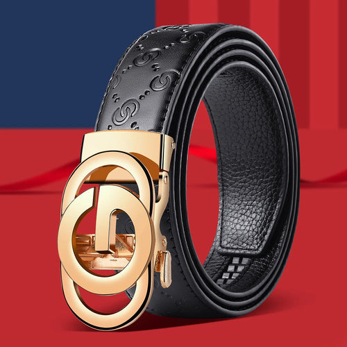 Fashionable Business Men's Belt Luxury Alloy Buckle Belt High Quality