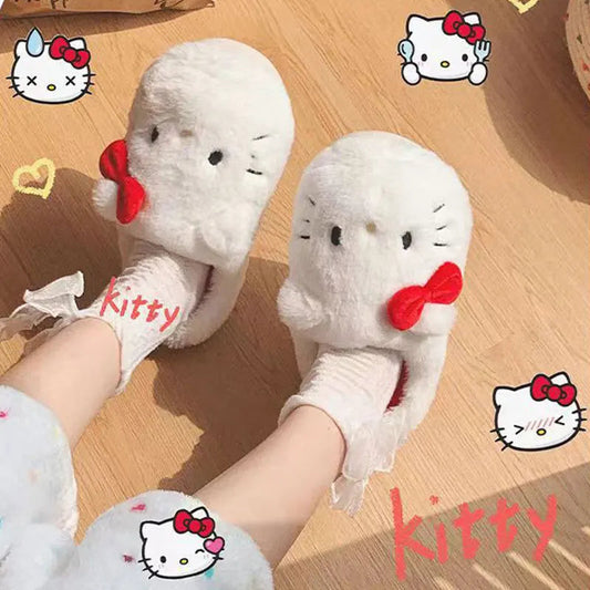 Sanrio Hellokitty Plush Slippers