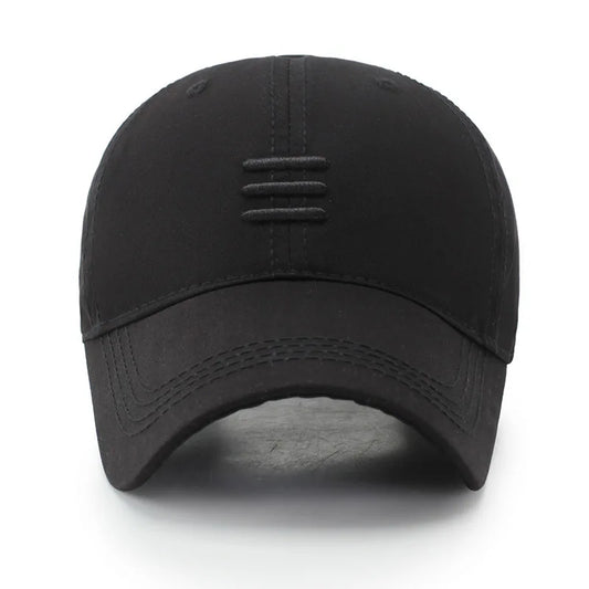 Three Horizontal Lines Embroidery Baseball Caps Spring and Autumn