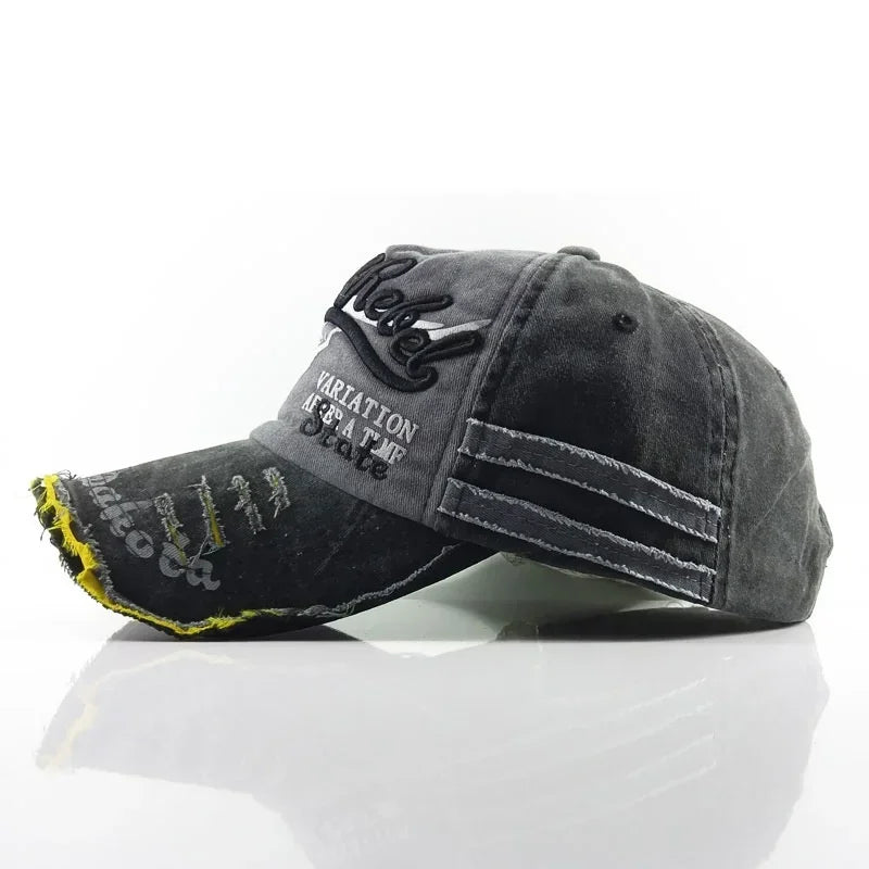 Retro Canvas Denim Patchwork Snapback Hat Vintage Unisex Baseball Cap for Men And Women Autumn Hip Hop Style Summer Wear
