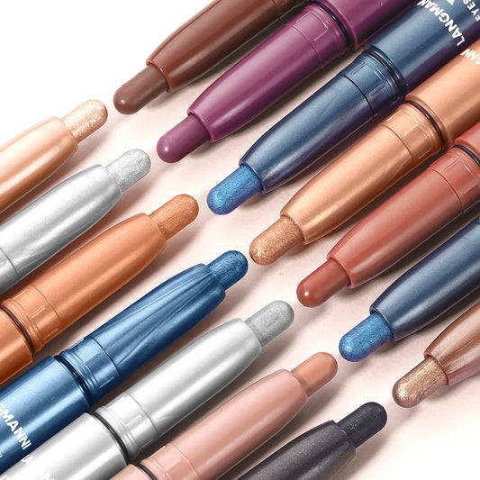 Metallic Pearlescent Eye Shadow Stick Shimmer Blue Eyeshadow Cream