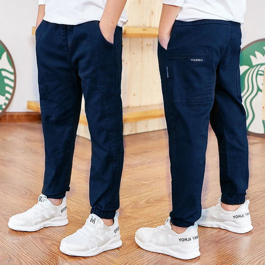 Spring Autumn Cotton Boys Pants Children Trousers Casual Kids Sports