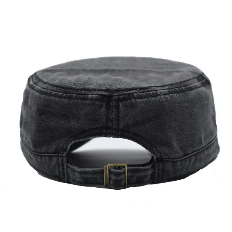 Hat Men Fishing Retro Do Old Wash Jeans Big Head Bib Flat Top Hat