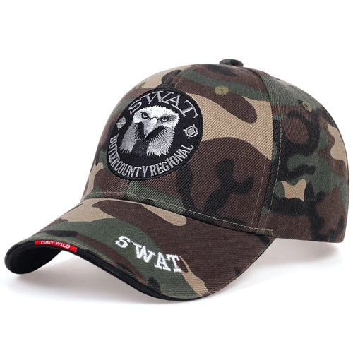 SWAT Army Cap Male Embroidered Eagle Black Baseball Caps Men Gorras