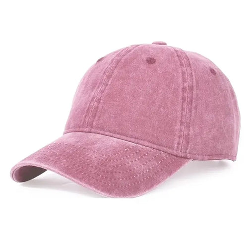 Unisex Baseball Cap Vintage Washed Cotton Fits Men Women Washed Denim