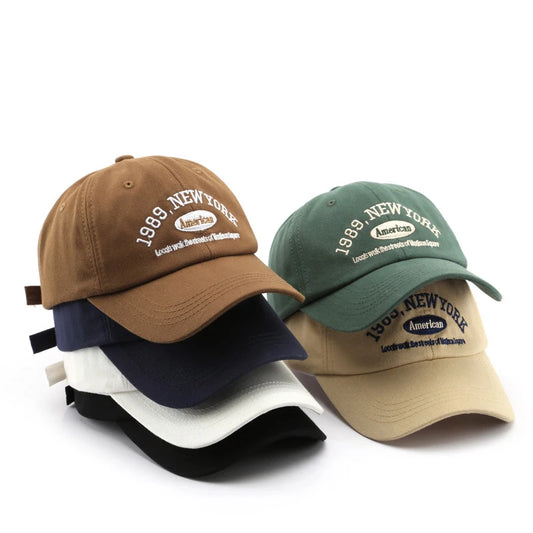 Men and Woman's Baseball Caps Adjustable Casual Embroidered 1989 New