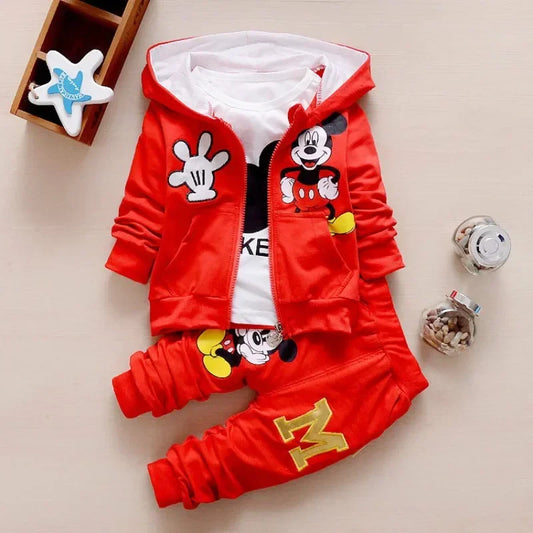 Spring and Autumn New Products Boys Clothes Set Cute Mickey Cotton