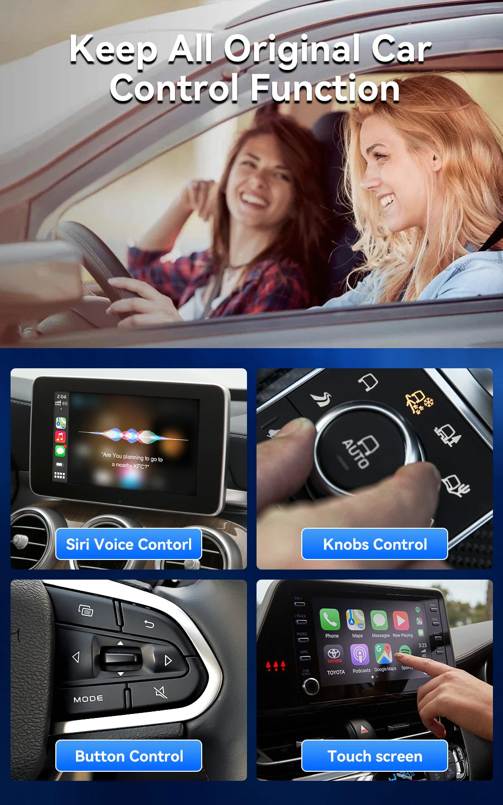 CarlinKit CarPlay Ai Box Android 13 TV Box Support Netflix IPTV GPS Wireless Android Auto & CarPlay 4G LTE Genuine Qualcomm Chip