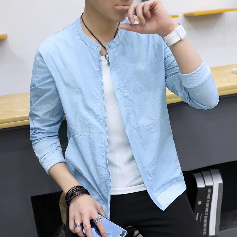 2024 Summer Student Rain Jacket Men Women Sun Protection Fishing Hunting Quick Dry Ice Silk Outdoor Windbreaker Jacket Men