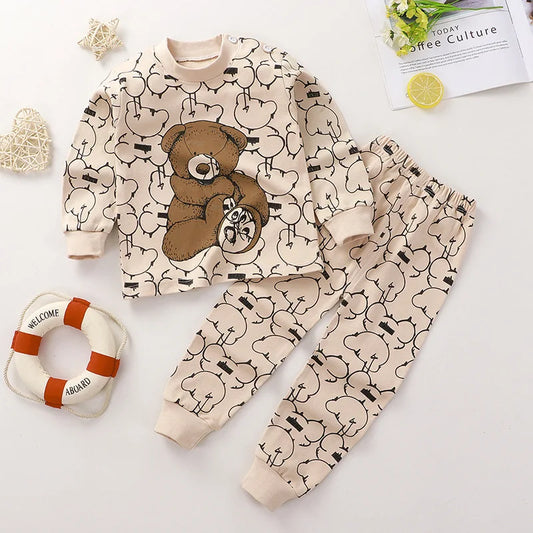 2024 New Baby Cotton Home Clothes Children's Class Suit Boys Girls