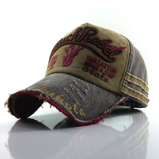 Retro Canvas Denim Patchwork Snapback Hat Vintage Unisex Baseball Cap for Men And Women Autumn Hip Hop Style Summer Wear