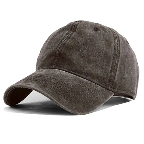 Unisex Baseball Cap Vintage Washed Cotton Fits Men Women Washed Denim