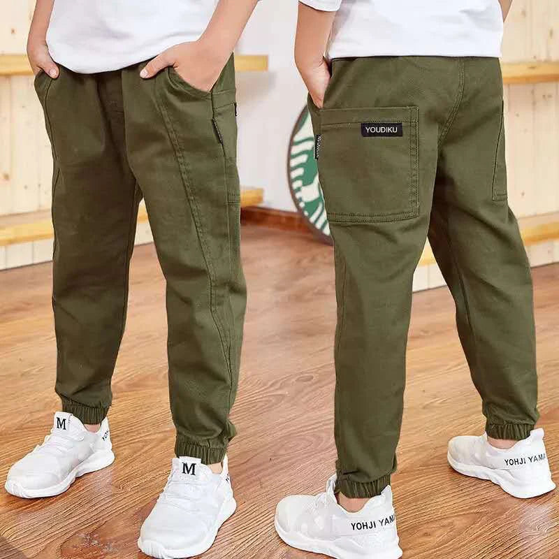 Spring Autumn Cotton Boys Pants Children Trousers Casual Kids Sports