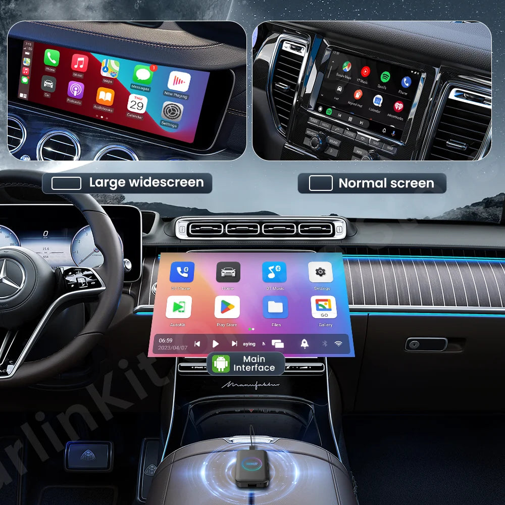 CarlinKit Lite Tv Box Android 10 Wireless Carplay ＆ Android auto Adapter Support Online Netfix Youtube IPTV Spotify Wifi BLE