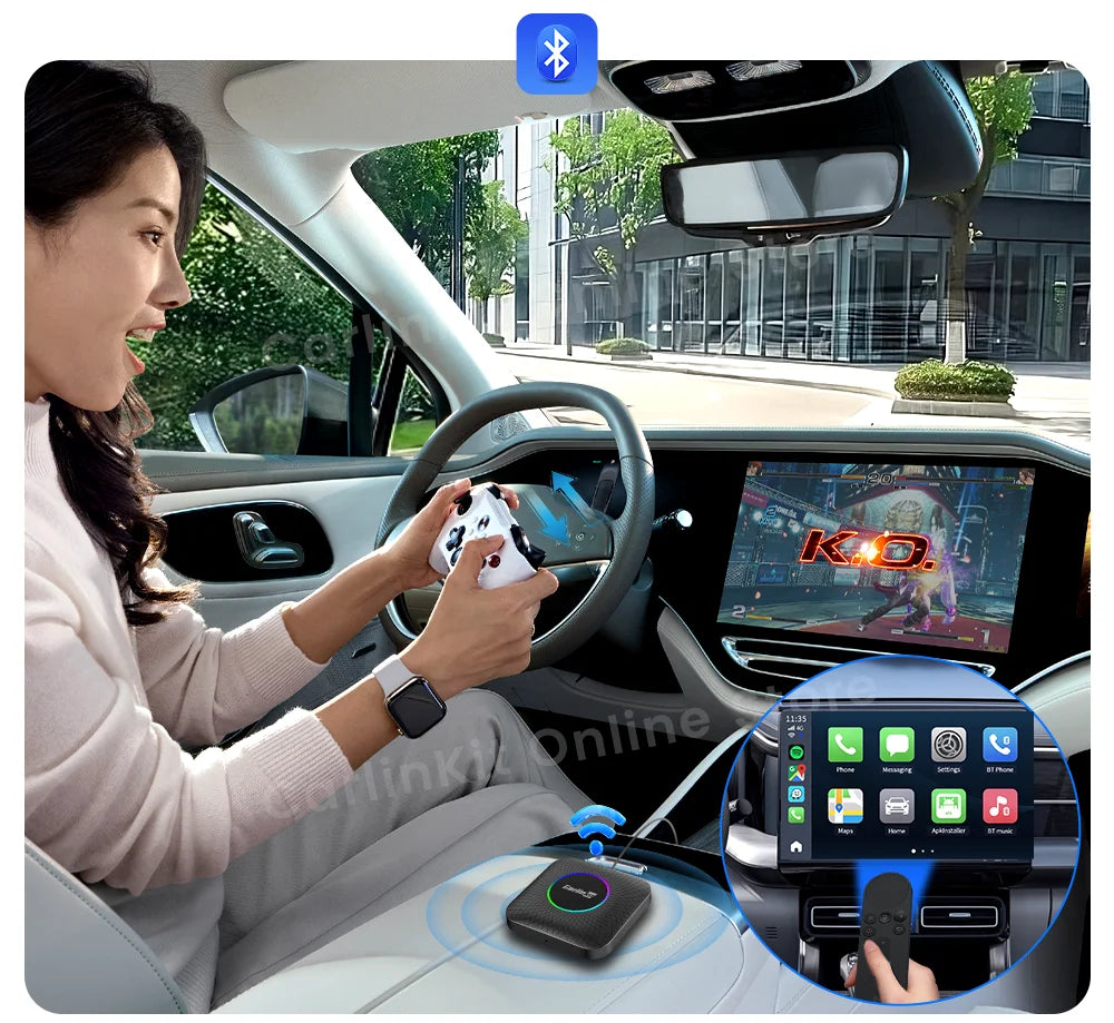 CarlinKit Android 13 Tv Box 8 Core CarPlay Android Auto Wireless Adapter Support Toyota Youtube Netfilx IPTV Spotify