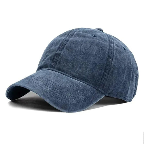 Unisex Baseball Cap Vintage Washed Cotton Fits Men Women Washed Denim