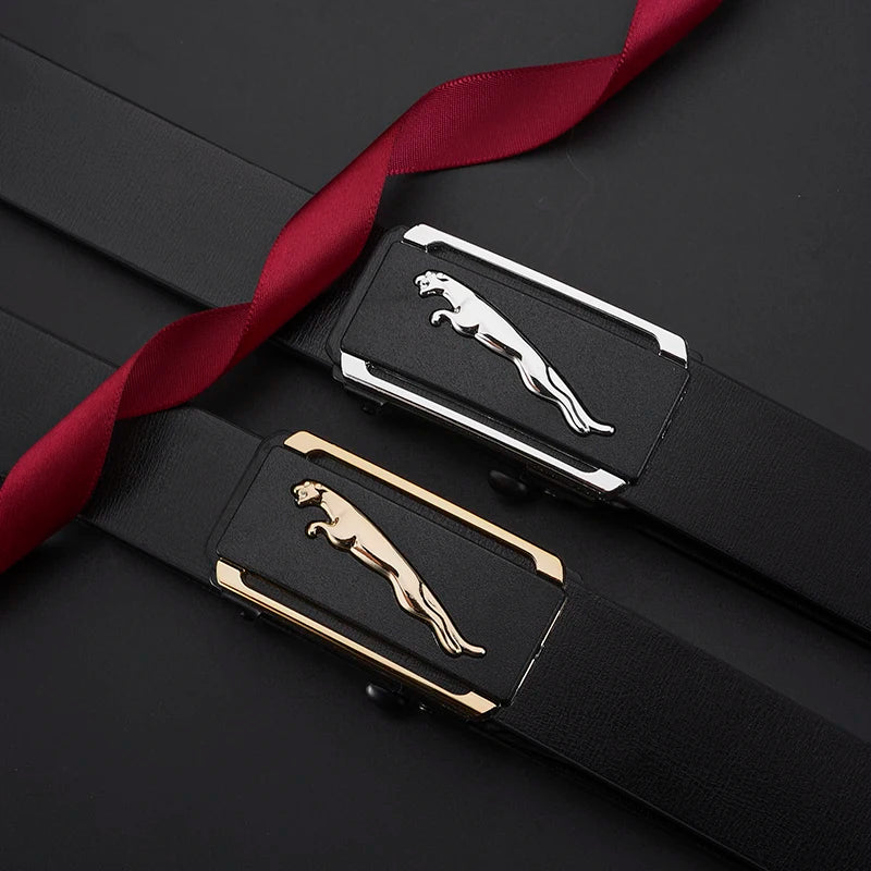 Fashion Business Men'S Belt Genuine Luxury Brand Belt Automatic Buckle