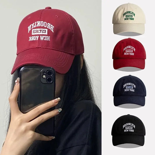 Letter Embroidered Baseball Cap for Women Spring Summer Outdoor