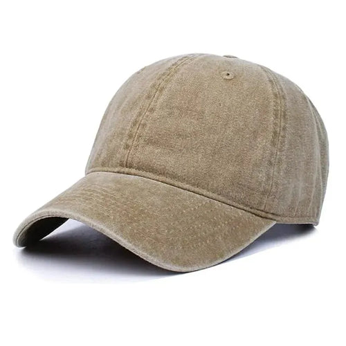 Unisex Baseball Cap Vintage Washed Cotton Fits Men Women Washed Denim