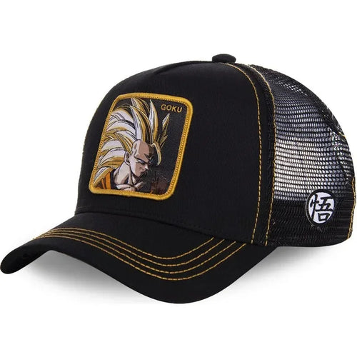 Dragon Ball Z Baseball Hat Goku Super Saiyan Cartoon Mesh Sunhat for