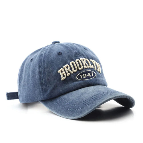 Retro brooklyn Letter Embroidery Baseball Caps Spring Summer Men Women