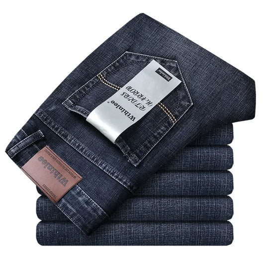 2025 Fashion Four Seasons Classic Blue Black Work Denim Trousers