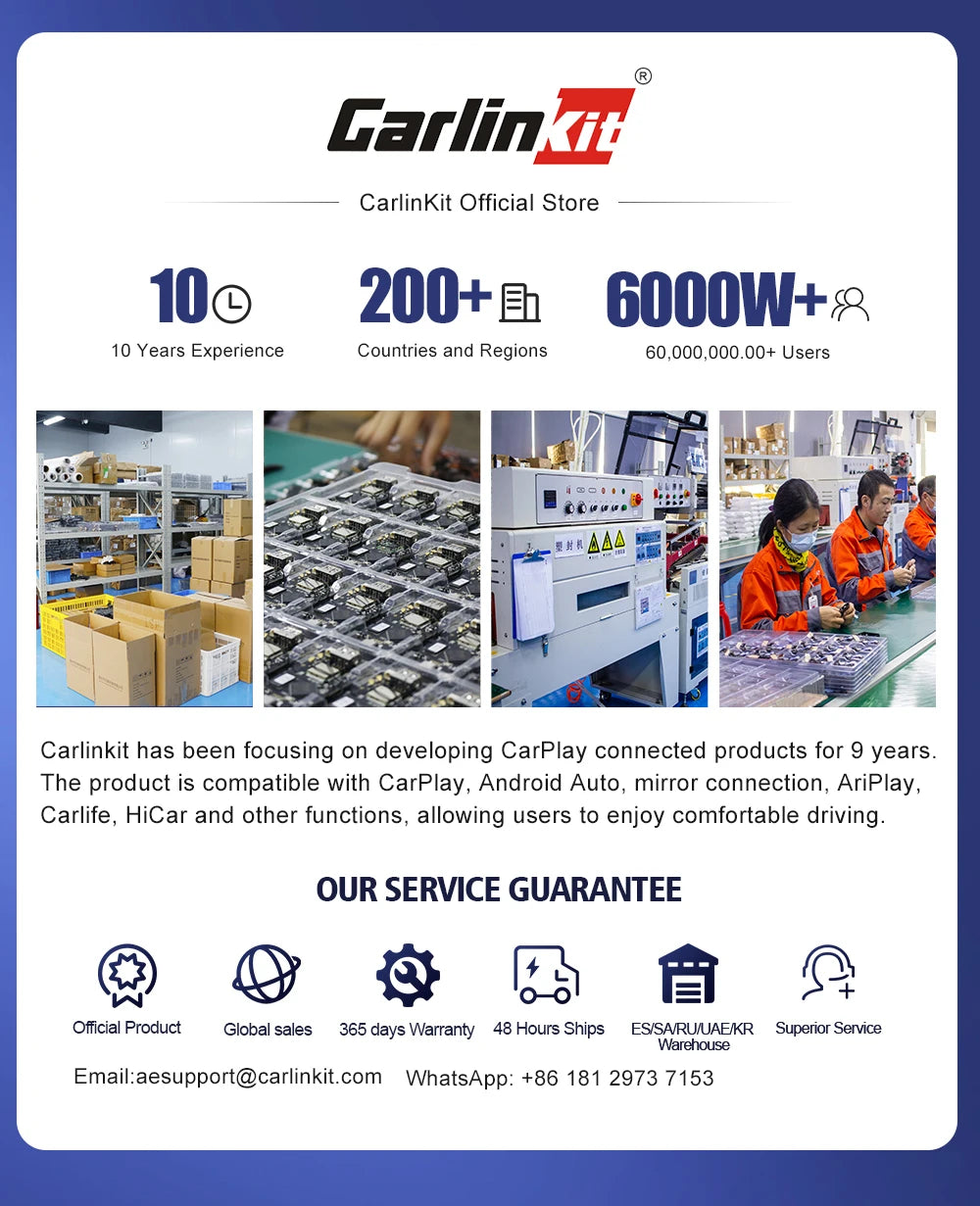 CarlinKit CarPlay Ai Box Android 13 TV Box Support Netflix IPTV GPS Wireless Android Auto & CarPlay 4G LTE Genuine Qualcomm Chip